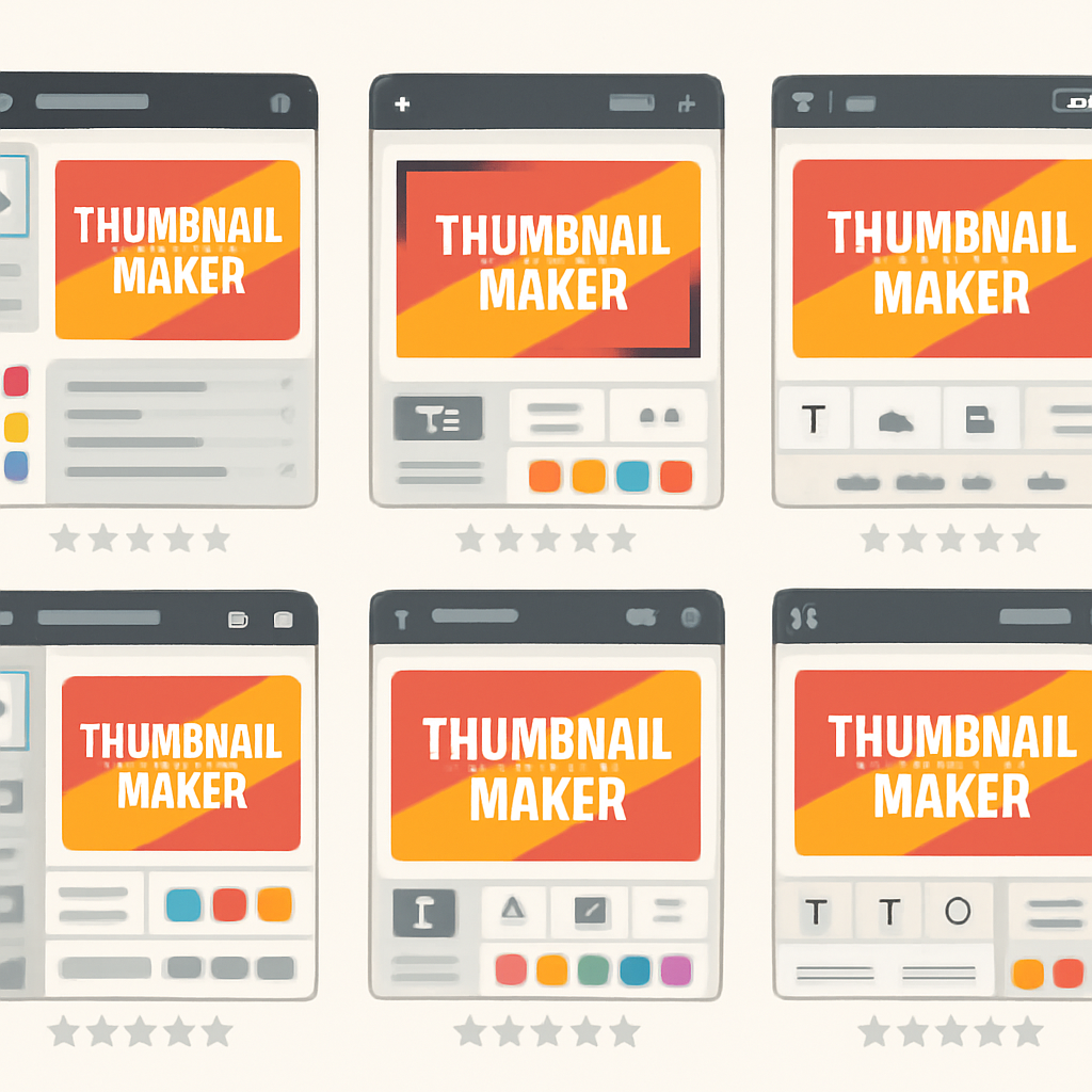 Best free YouTube thumbnail makers comparison diagram