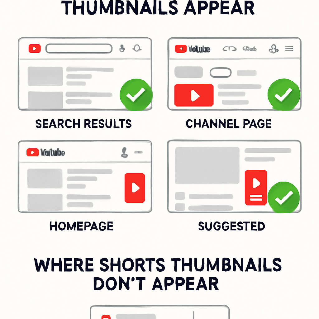 YouTube Shorts thumbnail not showing — troubleshooting guide diagram